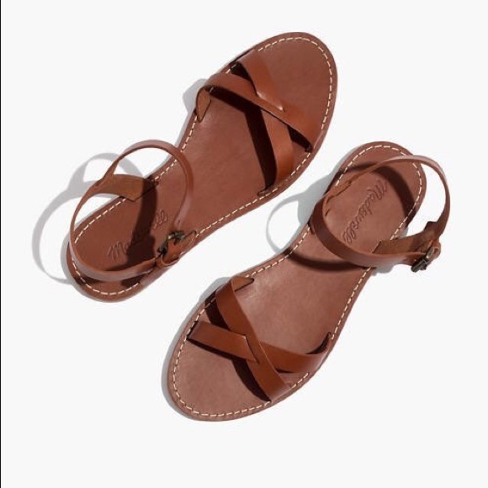 Madewells Crisscross Boardwalk Sandals, Size 6.5